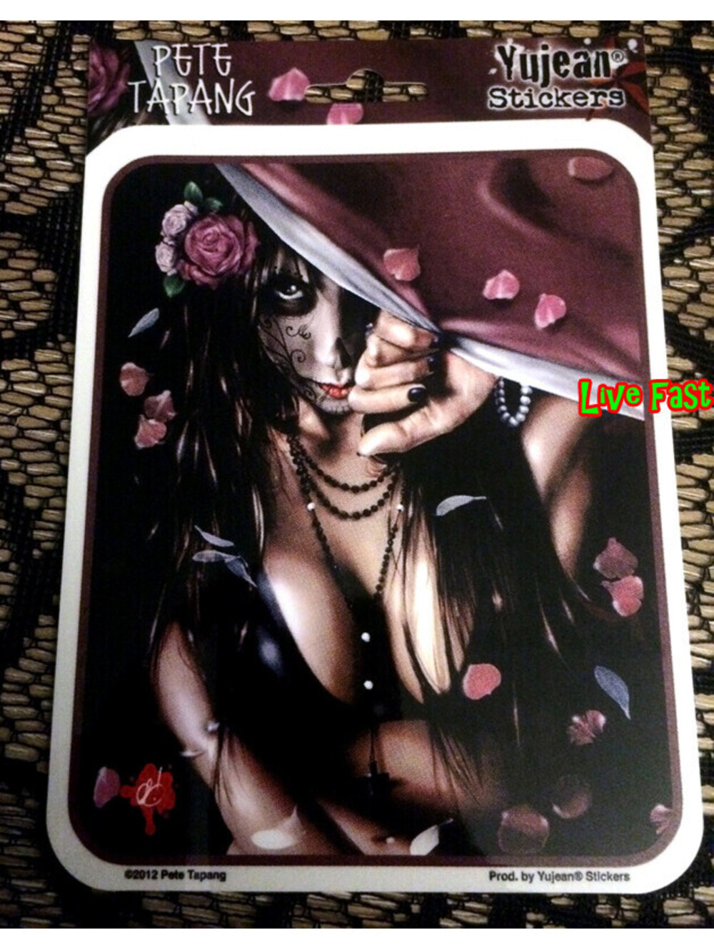 SUGAR SKULL SEXY GIRL DECAL STICKER WINDOW BUMPER GOTH GOTHIC BEAUTY HORROR